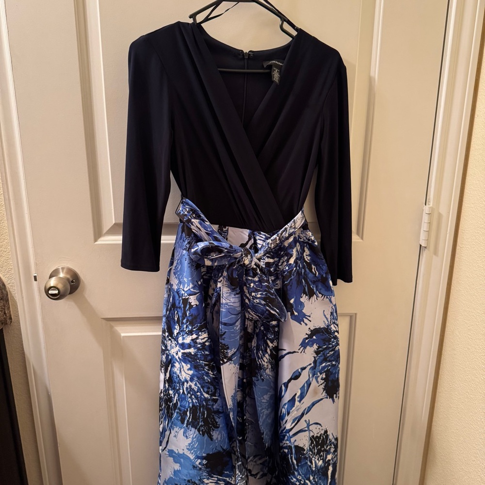 R&M Richards High Low Navy Dress